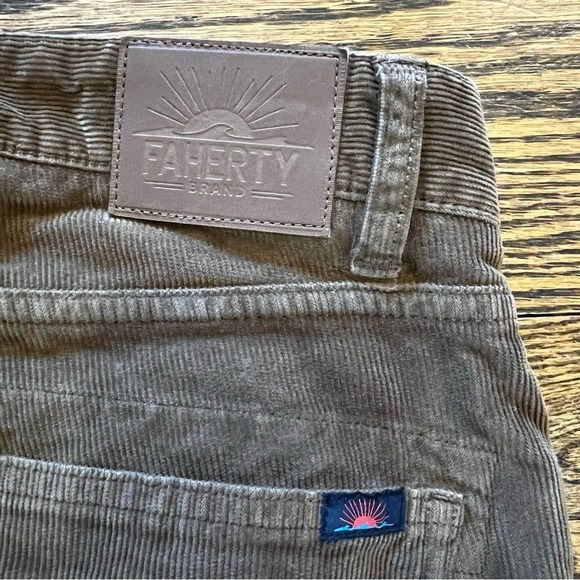 Faherty‎ Trousers Men's Brown Corduroy Pants Cotton Straight 5 Pocket 29x31 - Picture 8 of 10